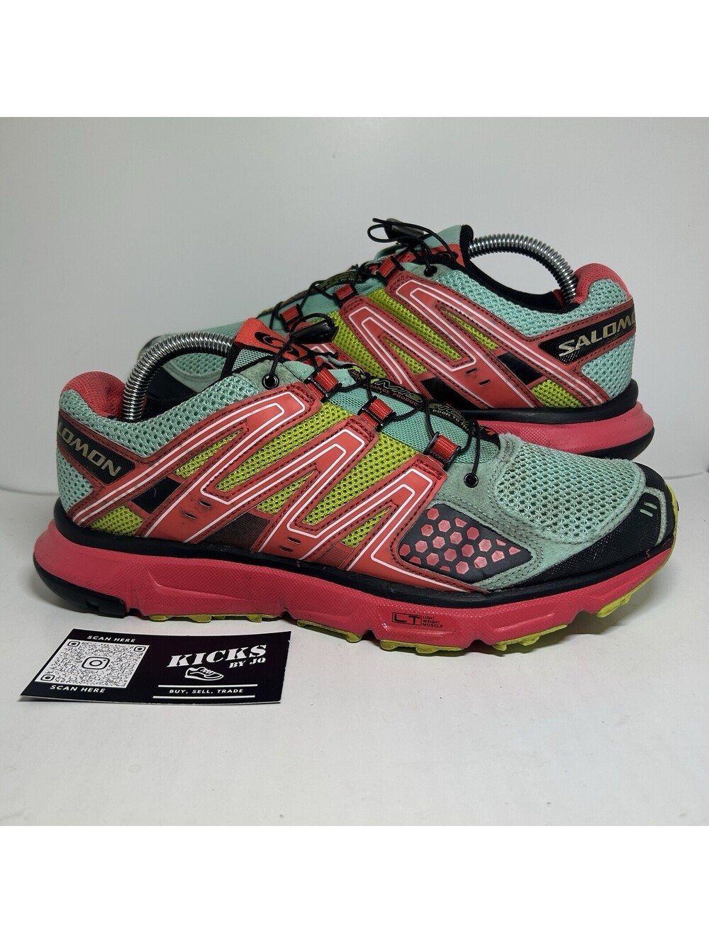Salomon Women's Teal Pink Lime Trail Running Shoes